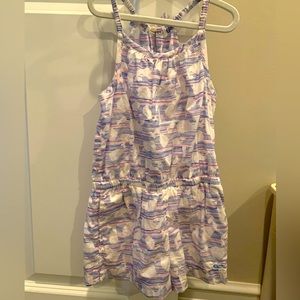 Vineyard vines girls fine line printed romper